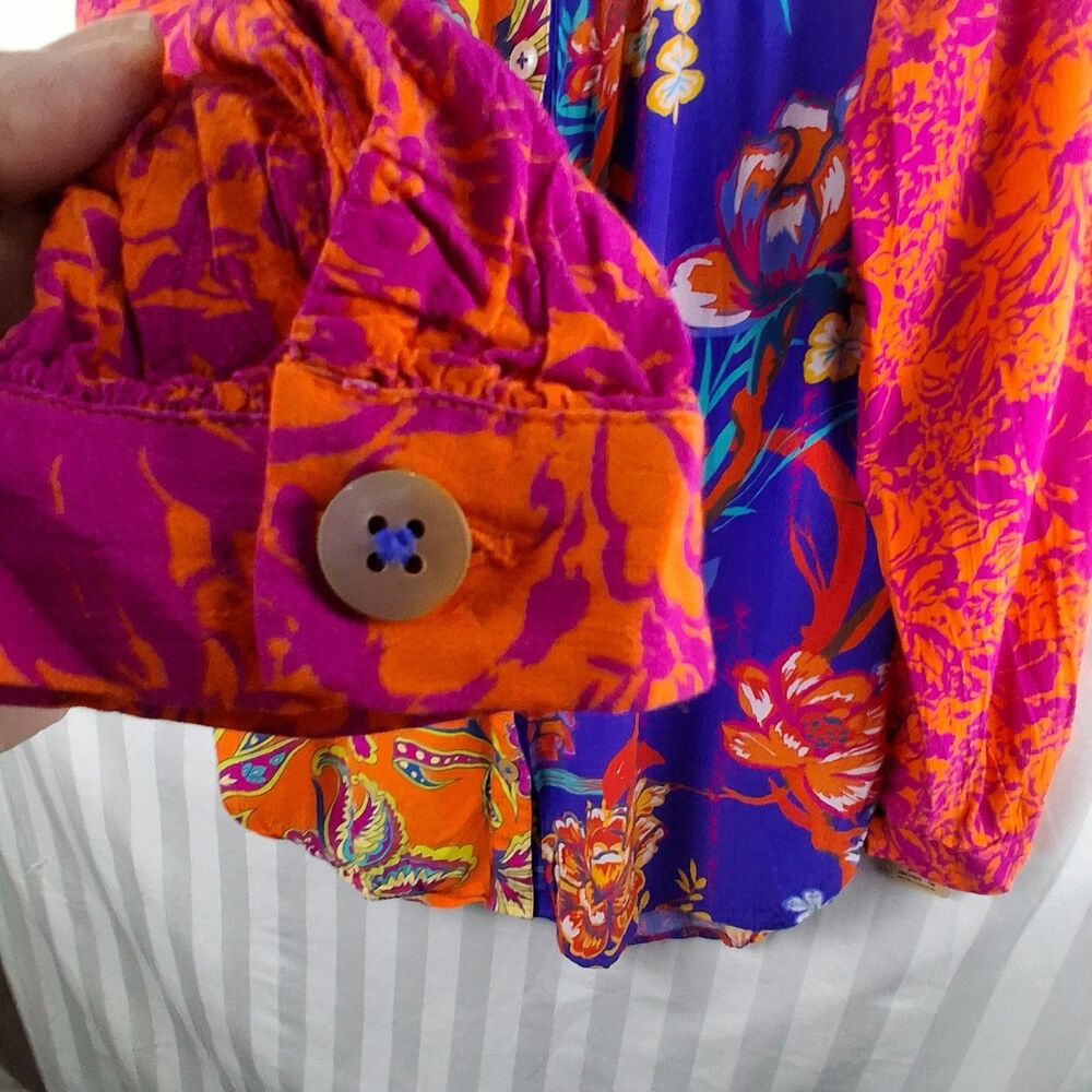 Soft Surrounding Multicolor Multi-Print Button Fr… - image 4